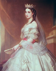 Porträt von Charlotte von Sachsen-Coburg-Gotha (1840-1927) Prinzessin von Belgien und Kaiserin von Mexiko